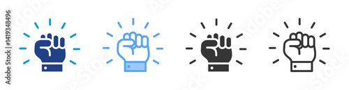 Determination icon set multiple style collection