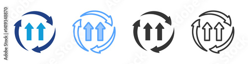 Improvement icon set multiple style collection