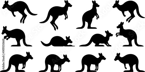 Kangaroo Silhouette Collection