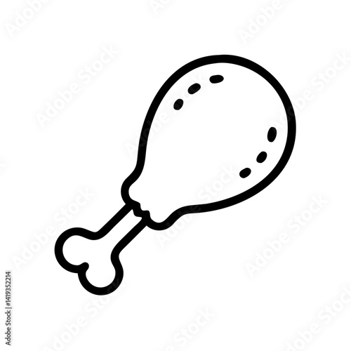 Chicken Drumstick Icon Design