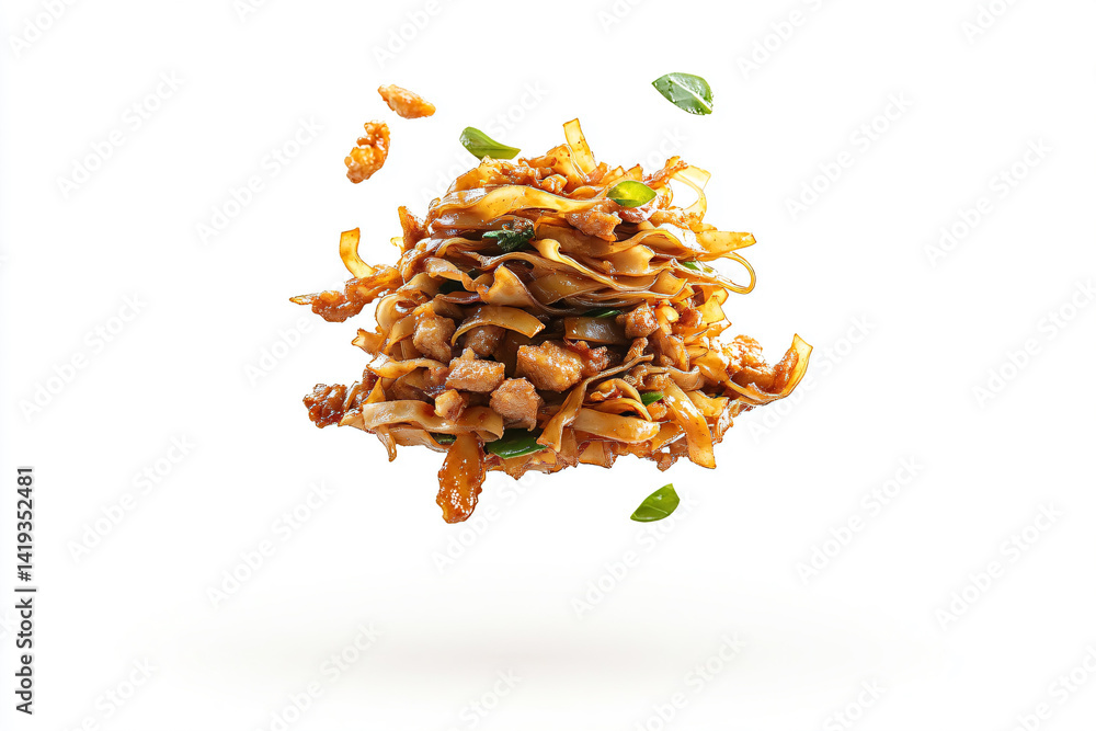 Obraz premium a plate of food with meat and vegetables