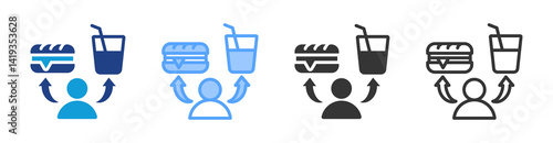 Depending icon set multiple style collection