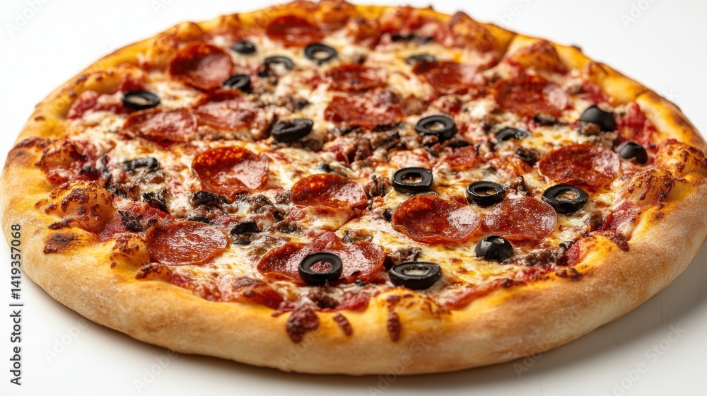 flat lay pizza in white flat lay pizza in white
