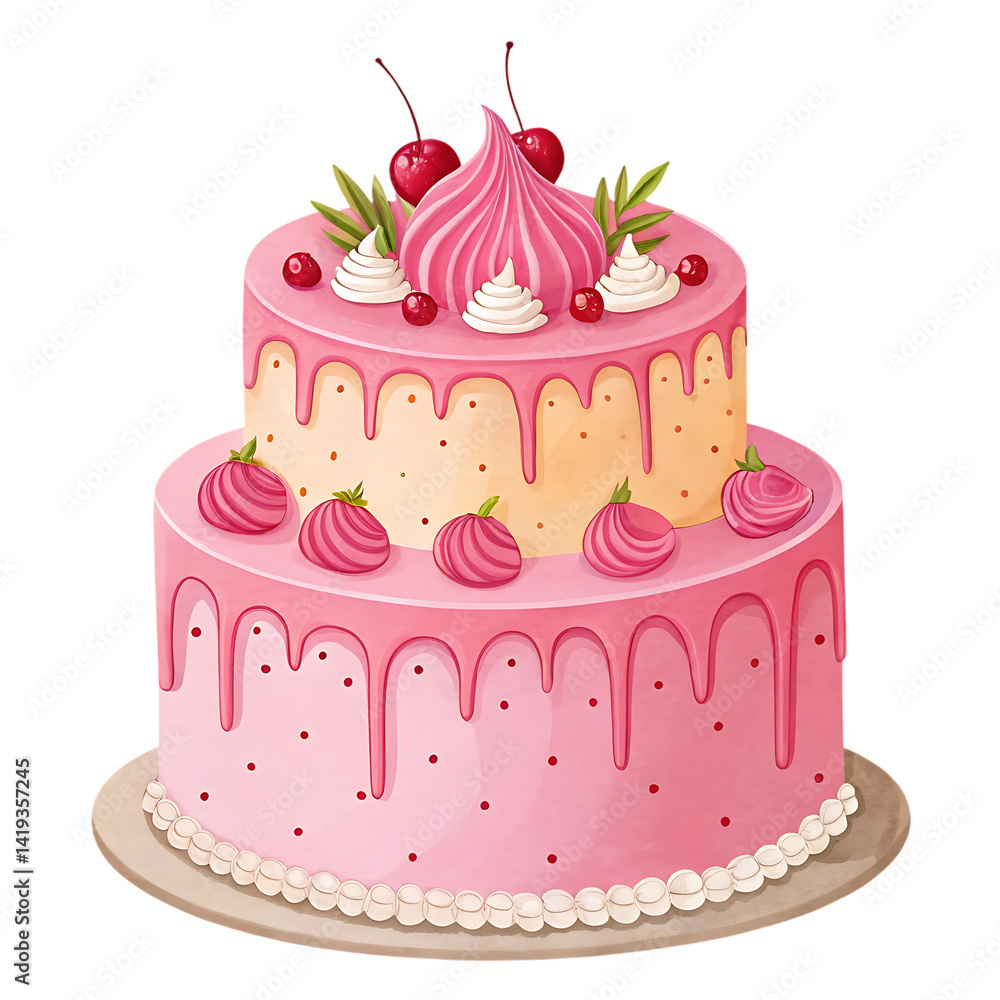 cake with cherry cake with cherry