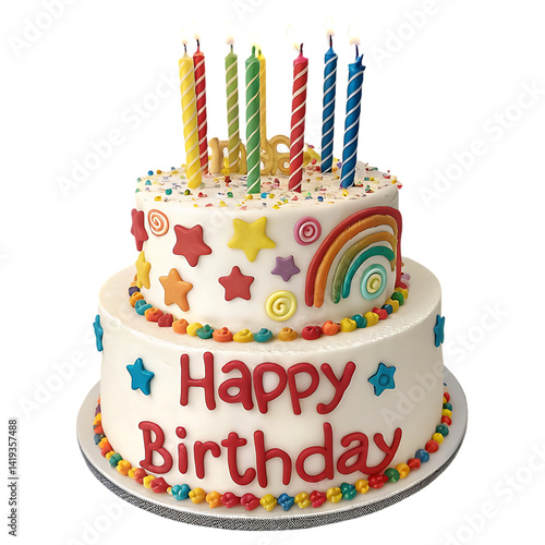 birthday cake isolated on white