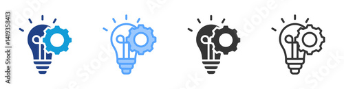 Innovation icon set multiple style collection