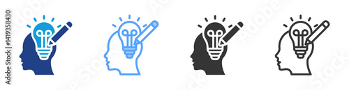 Creation icon set multiple style collection