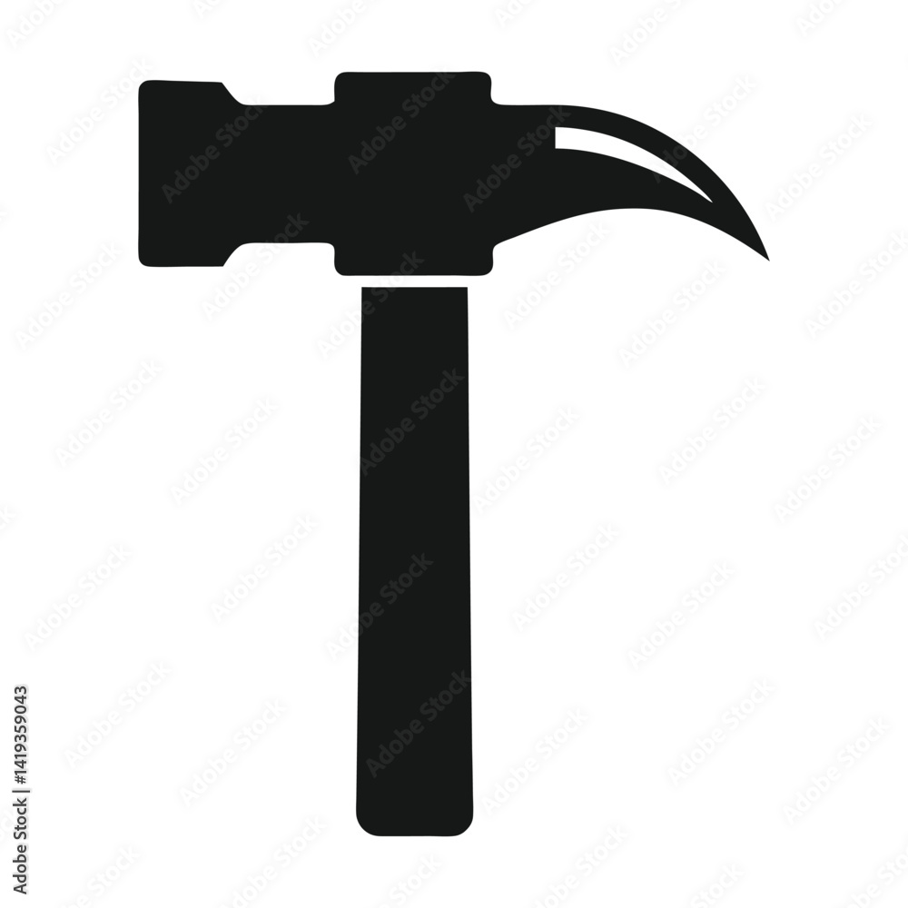Minimalist Bolt and Nut Silhouette Engineering Tool Vector Illustration Minimalist Bolt and Nut Silhouette Engineering Tool Vector Illustration