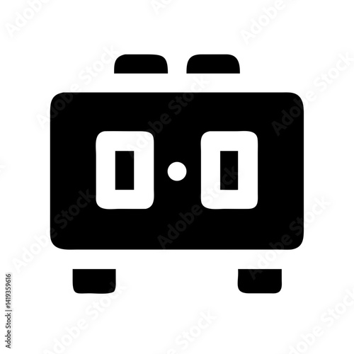 Digital Alarm Clock Display Icon Design