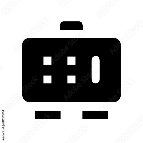 Digital Alarm Clock Display Icon Design