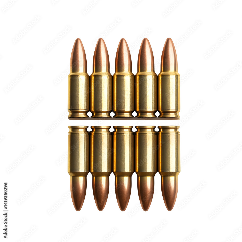 A sobering arrangement of bullets, meticulously aligned against a stark white background, hinting at the gravity of firearm prevalence. A sobering arrangement of bullets, meticulously aligned against a stark white background, hinting at the gravity of firearm prevalence.
