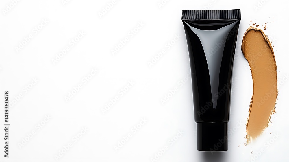 Naklejka premium Makeup Foundation Tube Swatch