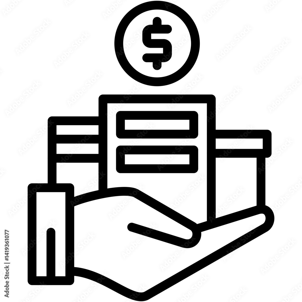 Financial Building Icon Financial Building Icon