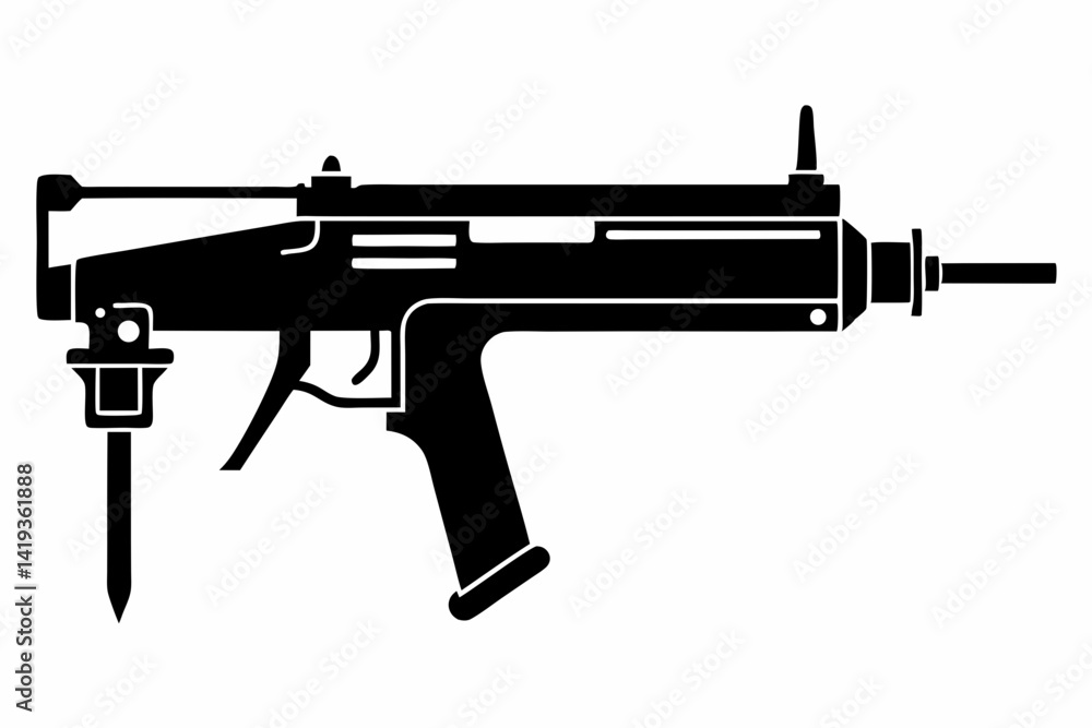 caulking gun silhouette line art vector illustration caulking gun silhouette line art vector illustration