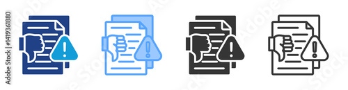 Failures icon set multiple style collection
