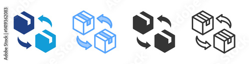 Equipment Replacement icon set multiple style collection