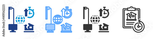 Planned Obsolescence icon set multiple style collection