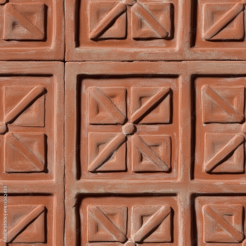 Timeless elegance in handcrafted ceramic tile with a geometric pattern for minimalist decor Timeless elegance in handcrafted ceramic tile with a geometric pattern for minimalist decor
