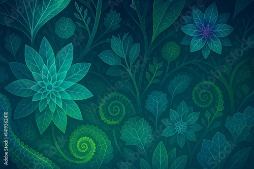 Abstract Background - Luminous Flora