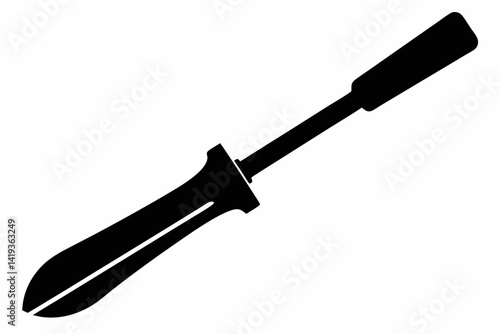 chisel silhouette line art vector illustration