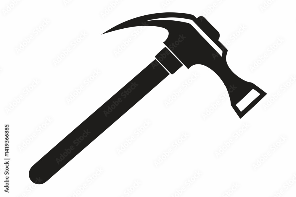 claw hammer silhouette line art vector illustration claw hammer silhouette line art vector illustration
