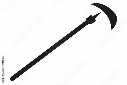 crowbar silhouette line art vector illustration
