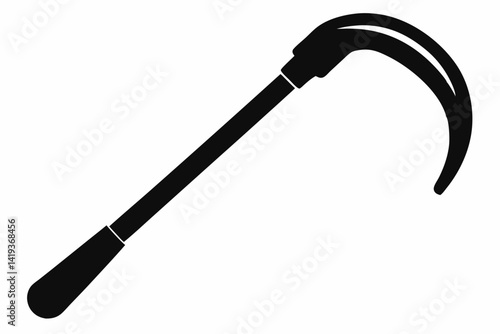 crowbar silhouette line art vector illustration