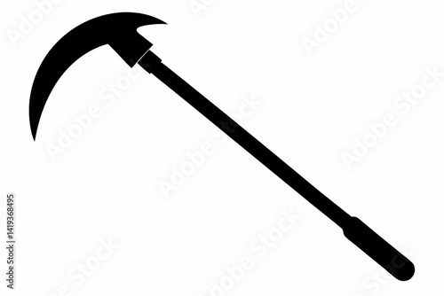 crowbar silhouette line art vector illustration