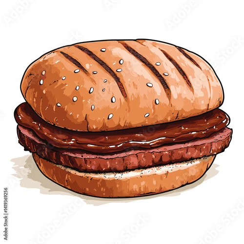 BBQ Bologna Sandwich with Smoky Sauce Drips