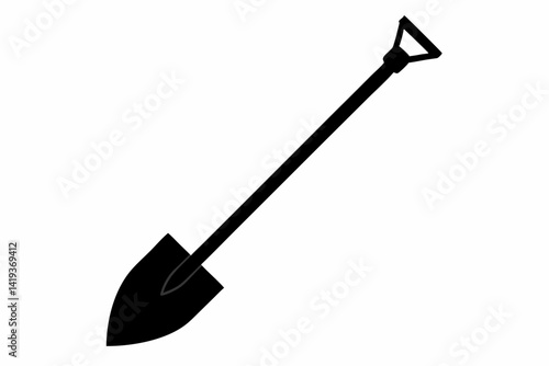 digging bar silhouette line art vector illustration