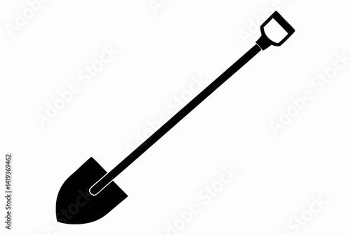 digging bar silhouette line art vector illustration