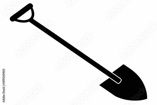 digging bar silhouette line art vector illustration