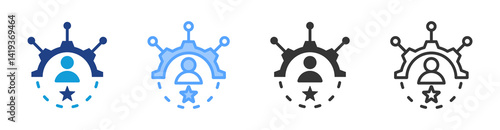 Skills icon set multiple style collection