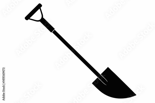 digging bar silhouette line art vector illustration