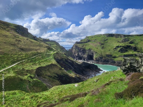 The footbridge at Tintagel castle