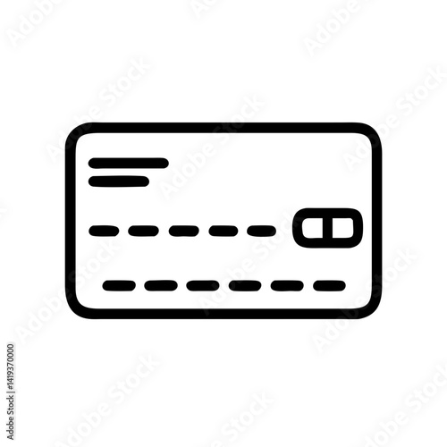 Credit card icon - a symbol of online payments and convenience in e-commerce