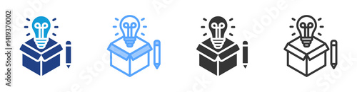 Product Redesign icon set multiple style collection