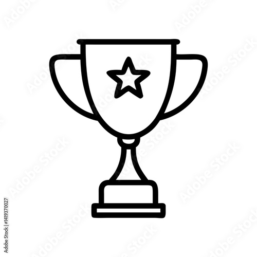 Trophy Icon - Symbol of Success, Recognition and Achieving Goals in Business