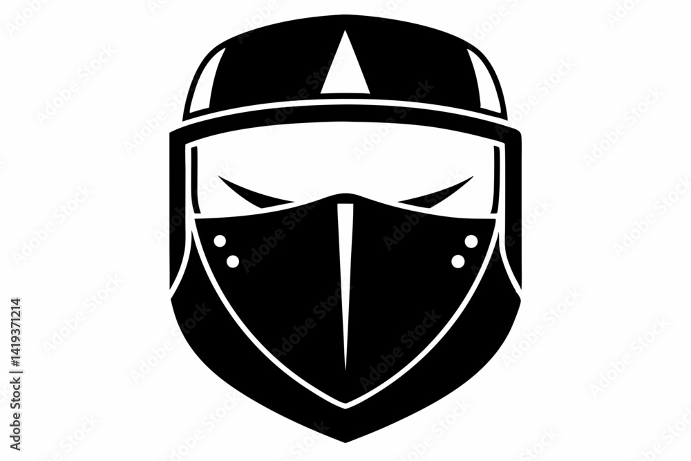 face shield silhouette line art vector illustration face shield silhouette line art vector illustration