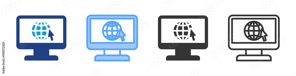Website icon set multiple style collection Website icon set multiple style collection