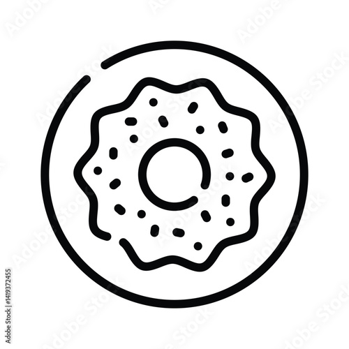 Grab this amazingly designed line icon of donut