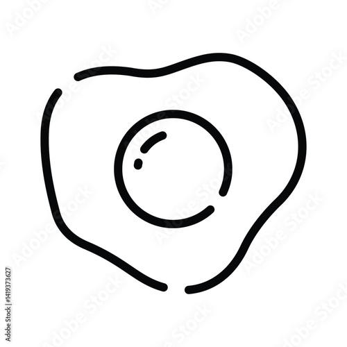 Download our premium line icon of fried egg