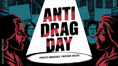 Say No to Drugs - International Anti Drug Day Awareness Poster with Typography and Symbolic Illustration