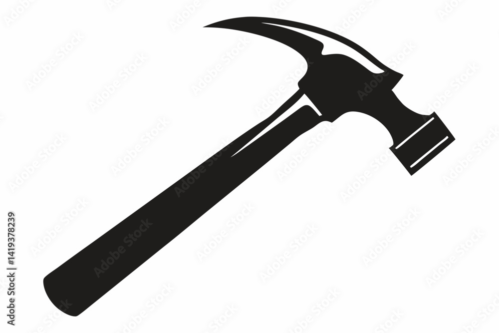 hammer silhouette line art vector illustration hammer silhouette line art vector illustration