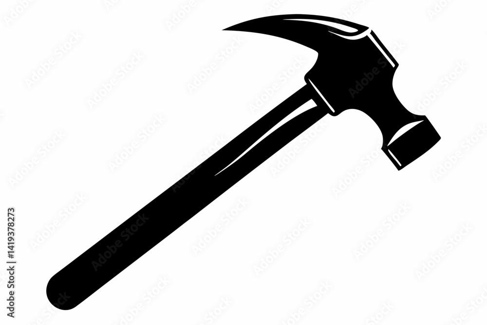 hammer silhouette line art vector illustration hammer silhouette line art vector illustration