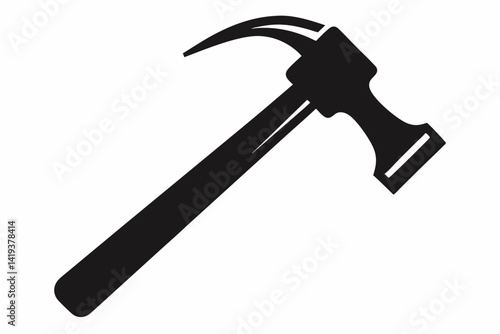 Wallpaper Mural hammer silhouette line art vector illustration Torontodigital.ca