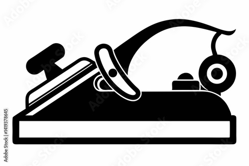 hand planer silhouette line art vector illustration