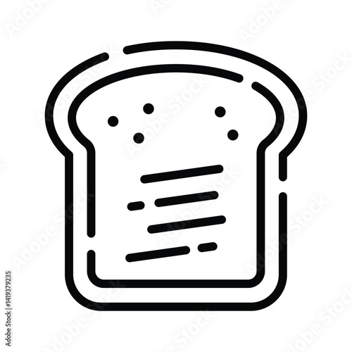 A handy outline style icon of bread slice