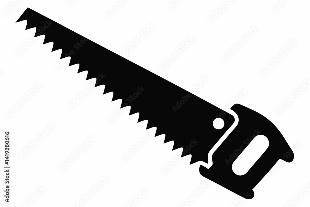 hand saw silhouette line art vector illustration hand saw silhouette line art vector illustration
