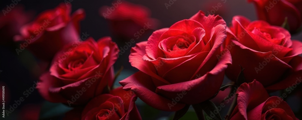 Deep crimson roses gilded in gold, intense shadow play, floral, metal, dramatic Deep crimson roses gilded in gold, intense shadow play, floral, metal, dramatic